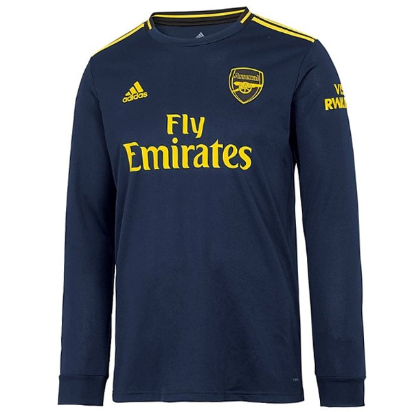 Camiseta Arsenal Replica Tercera Ropa ML 2019/20 Azul Marino